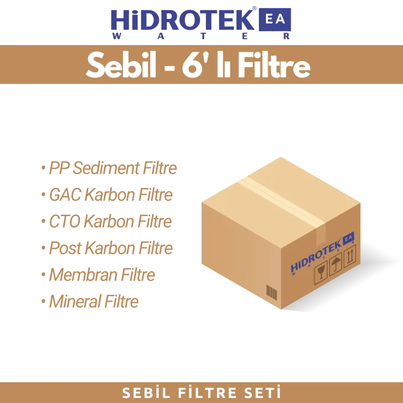 Hidrotek EA Water SEBİL için Tam Takım Filtre Seti (Servis Hariç)