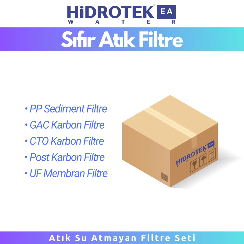 Hidrotek EA Water Atık Su Atmayan Su Arıtma Cihazı İçin Tam Takım Filtre Seti  (Servis Hariç)